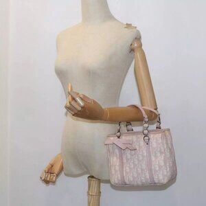Christian Dior Trotter Romantic Hand Bag PVC Leather Pink